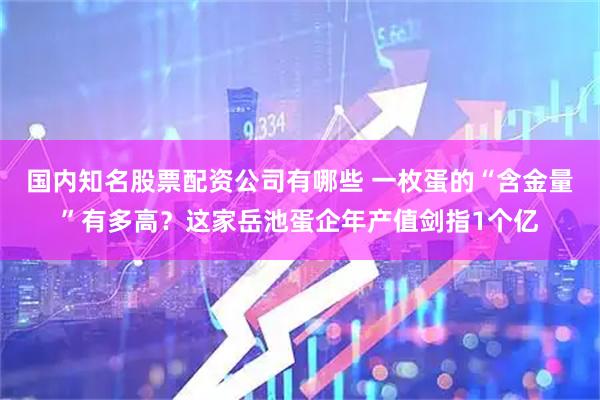 国内知名股票配资公司有哪些 一枚蛋的“含金量”有多高？这家岳池蛋企年产值剑指1个亿
